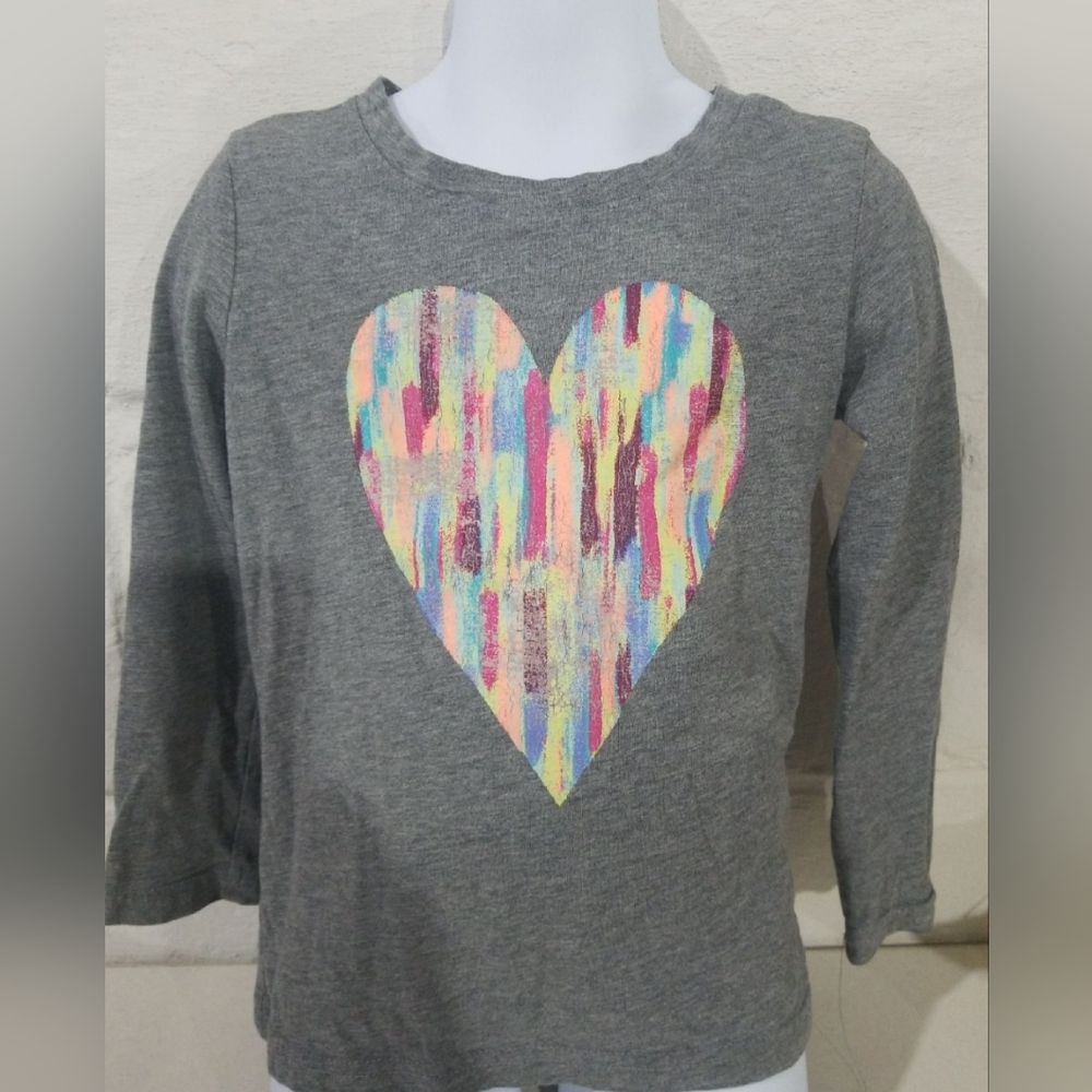 Girls grey long sleeve shirt size xs (4/5)